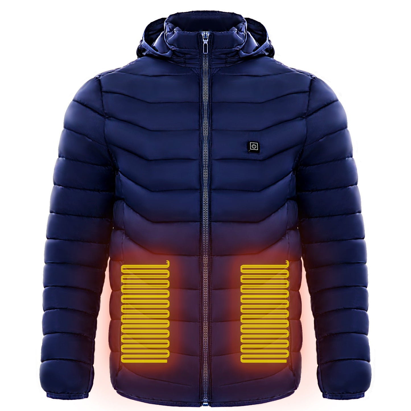 Men Heated Puffer Jacket Electric Heating Coat Insulated Hood Windbreaker Ooho