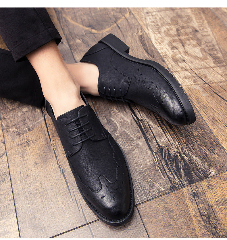 Soft leather pointed shoes men Ooho