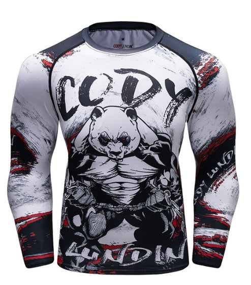 MMA Work Out Compression Rashguard T shirt Men VS PK Exercise 3D Fitness Tights Bodybuild Cross fit Rash Guard Ooho