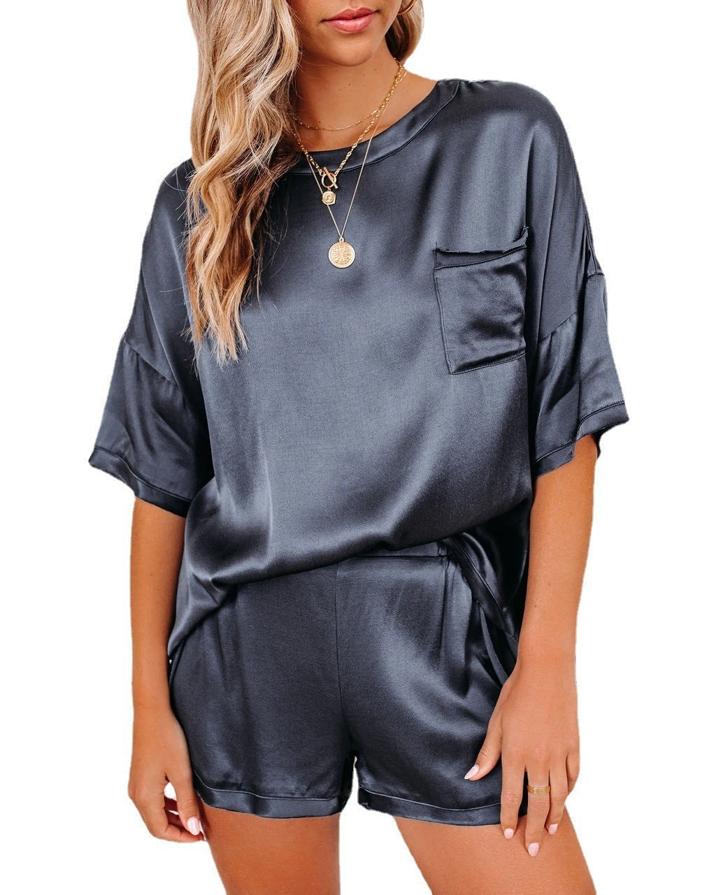 Pajama Set Short Sleeve Sleepwear Women Home Clothing Ooho