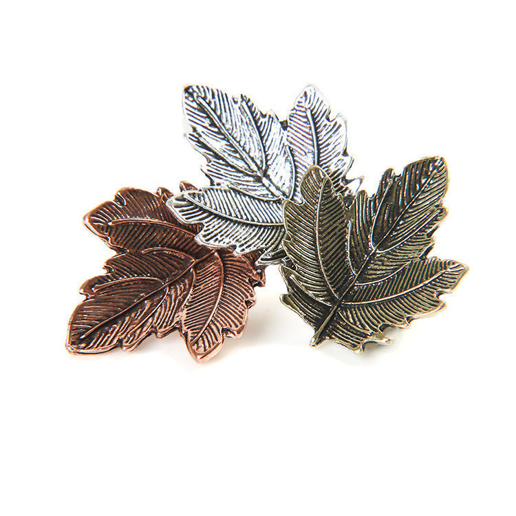 Vintage Maple Leaf Brooches Metal Women Ooho