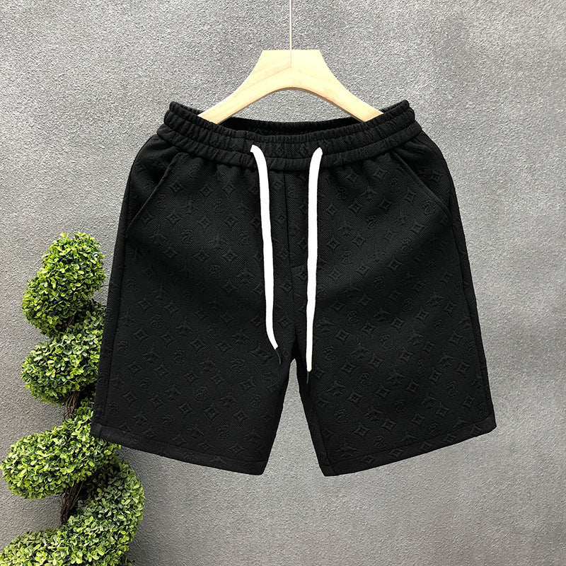 White Jacquard Shorts For Men Shorts Ooho