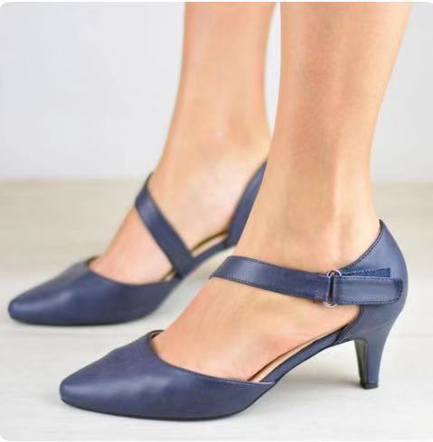 Pointed Stiletto Heel Hollowed Sandals Women Ooho