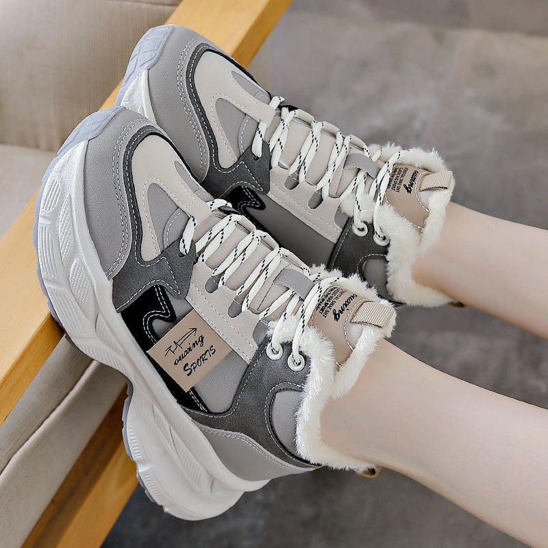 Winter Thermal Fleece-lined Sneakers Women Ooho