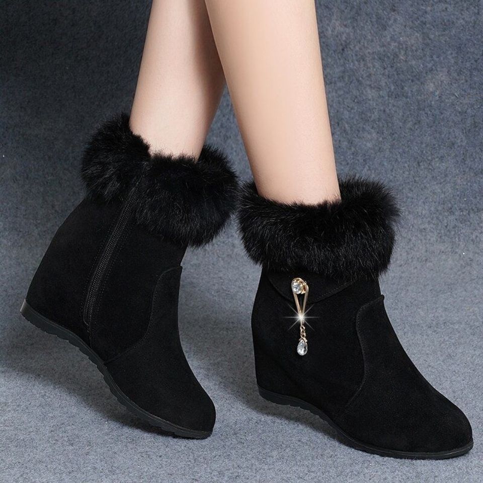 Height Increasing Insole Snow Boots For Women Ooho