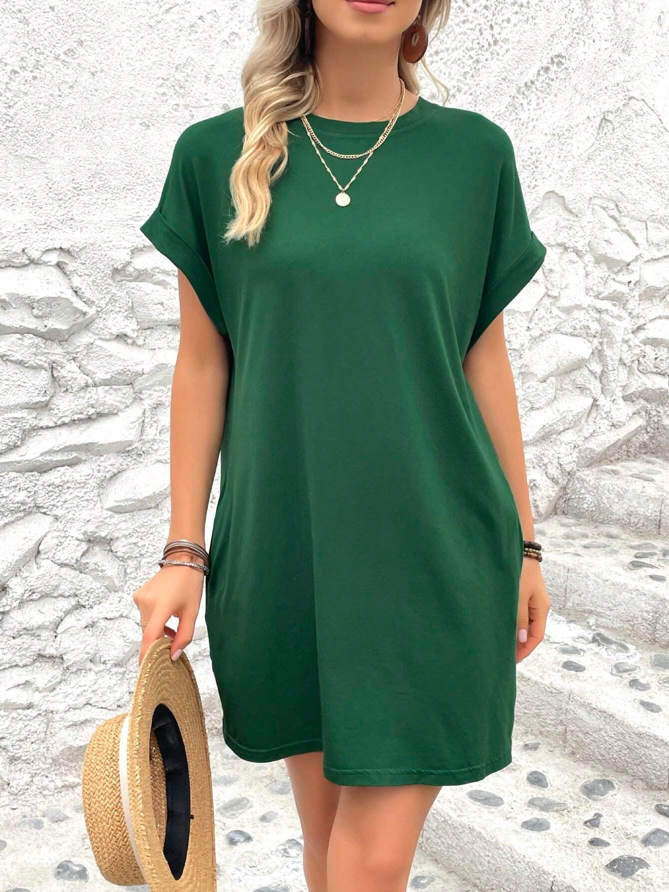 Solid Color Dress for Women | Elegant Casual Slim Fit Everyday Dress Ooho