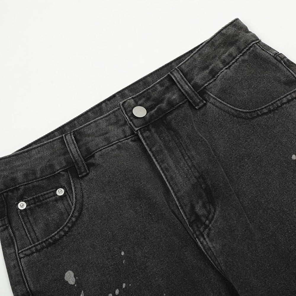 XINGX Printed Straight Jeans For Men Ooho