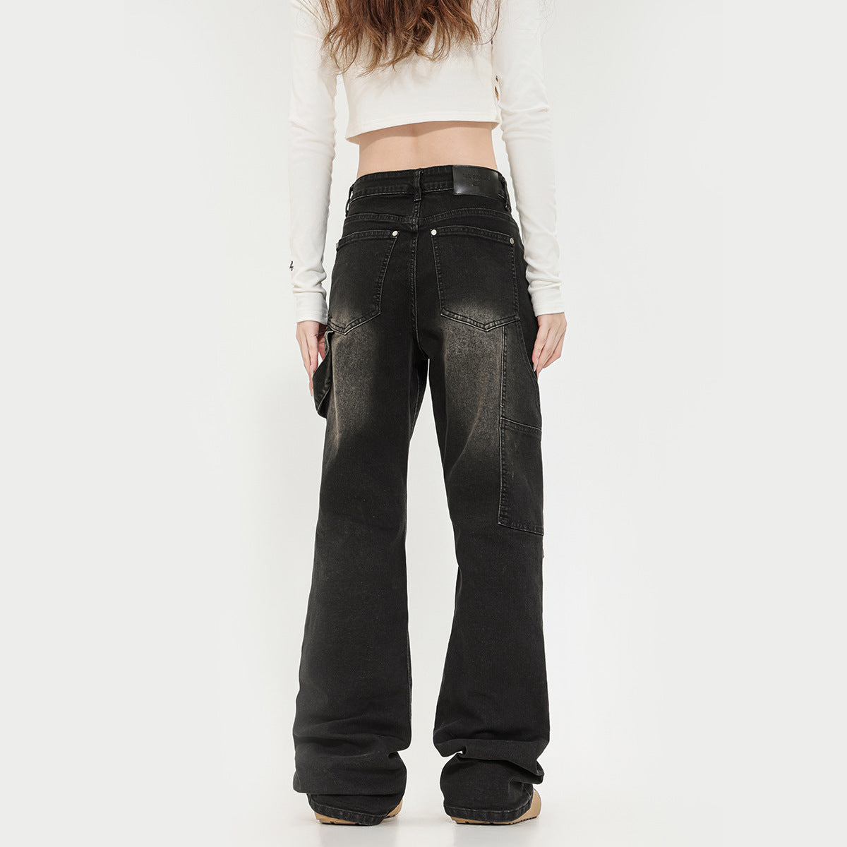 Women’s Washed High Street Vintage Skinny Jeans | Trendy Slim Fit Denim Pants Ooho