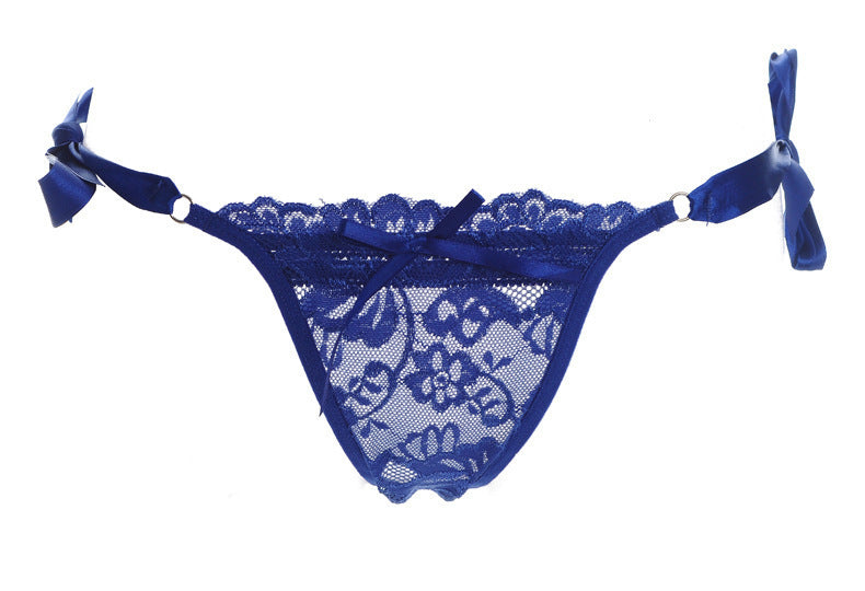 Ladies Knit Lace-up Thong Underwear Thong Ooho