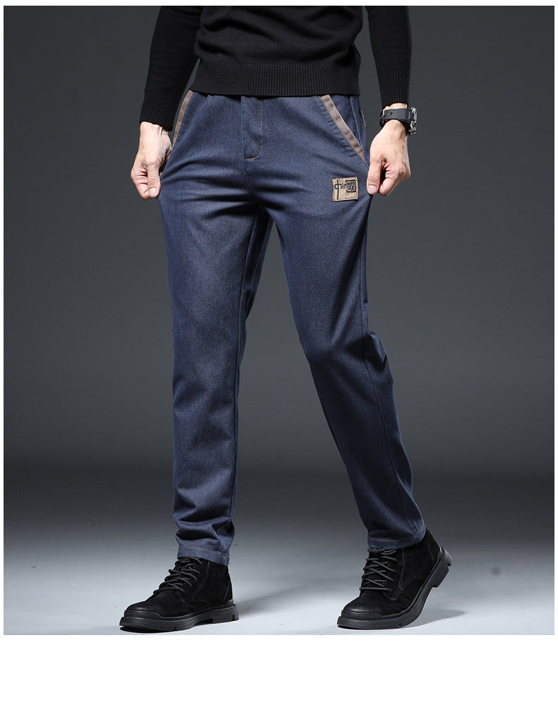 Embroidery Trend Slim Straight Pants Men Ooho