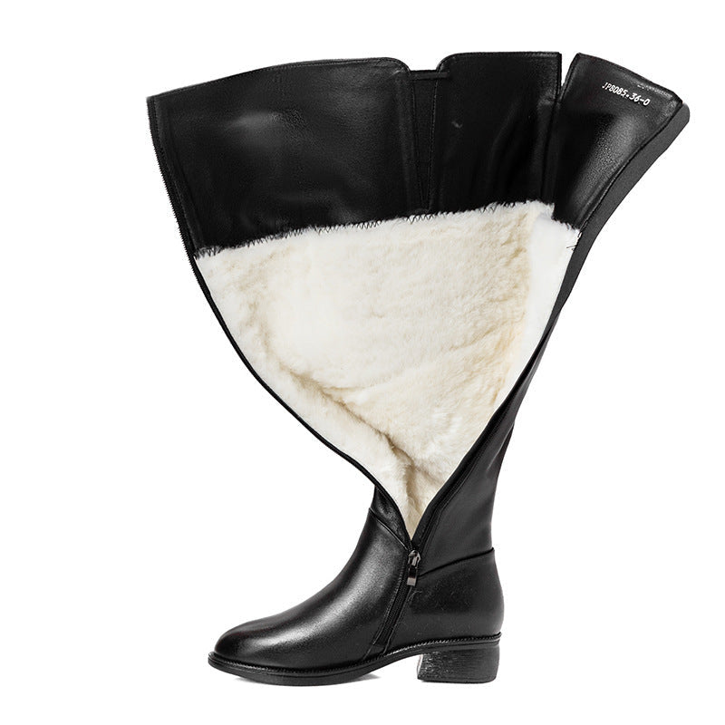 Over The Knee Boots Women Winter New Thickened Warm Ooho