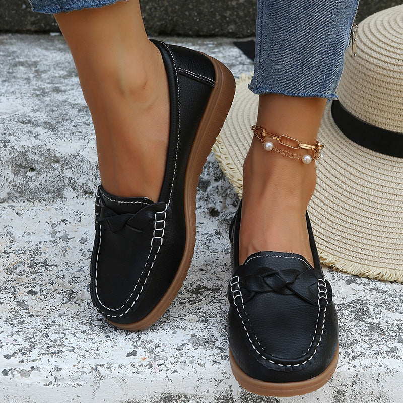 Women Flats Shoes Weave Design Soft Spring Summer Shoes Ooho
