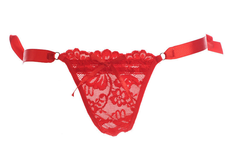 Ladies Knit Lace-up Thong Underwear Thong Ooho