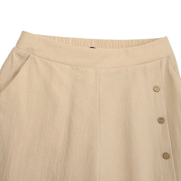 Women’s Slit Wide-Leg High Waist Pants | Loose Urban Casual Street Style Trousers Ooho