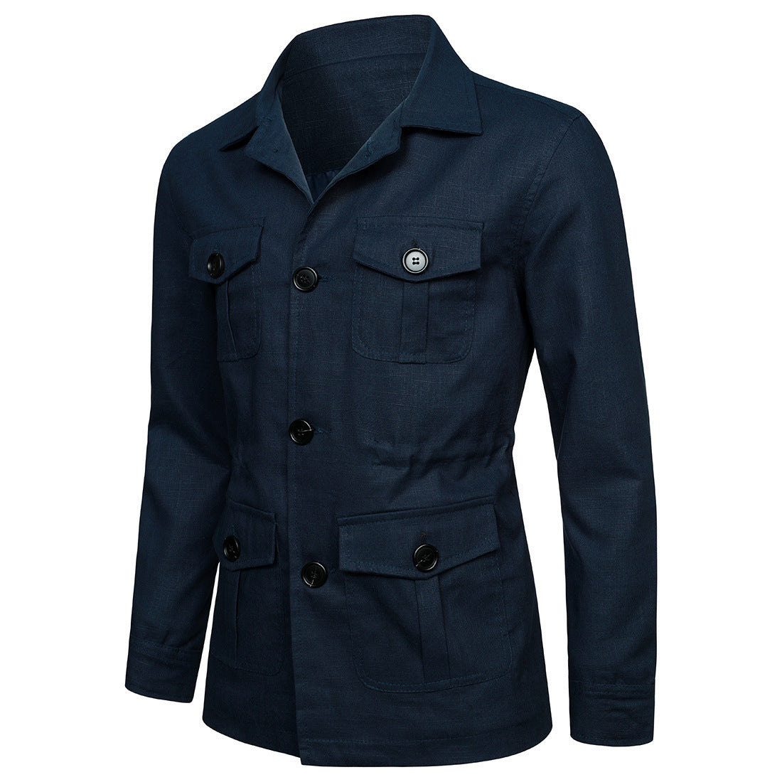 Lapel Multi-pocket Workwear Jacket Men Ooho