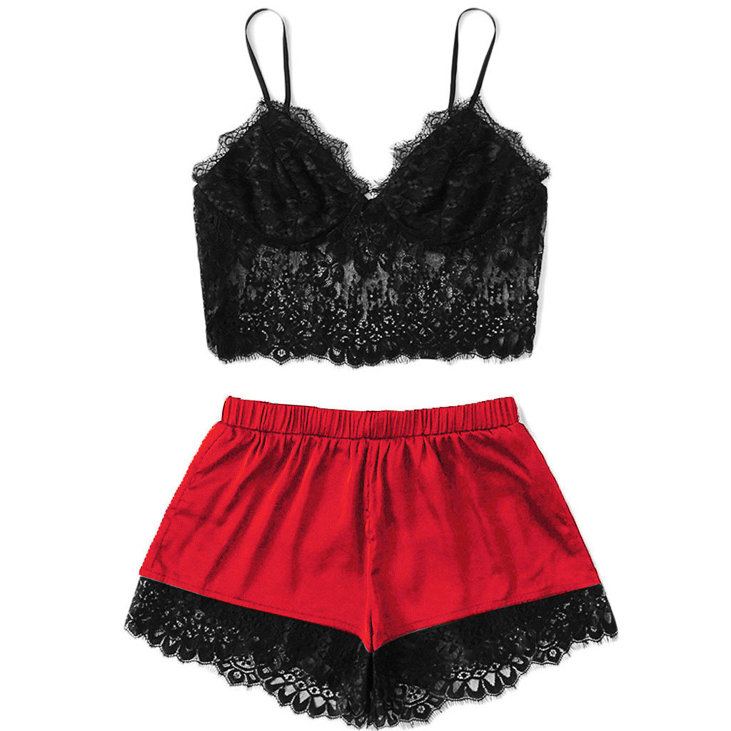 Sexy lingerie sexy women's split lace lingerie sexy suit Ooho