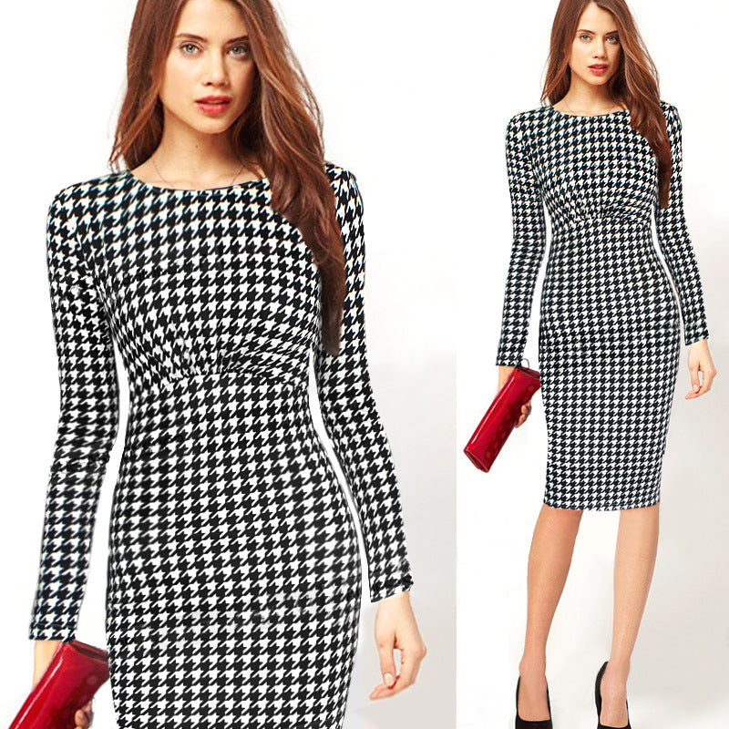 Long Sleeve Slim Fit Bodycon Dress | Elegant Fitted Dress for Women Ooho