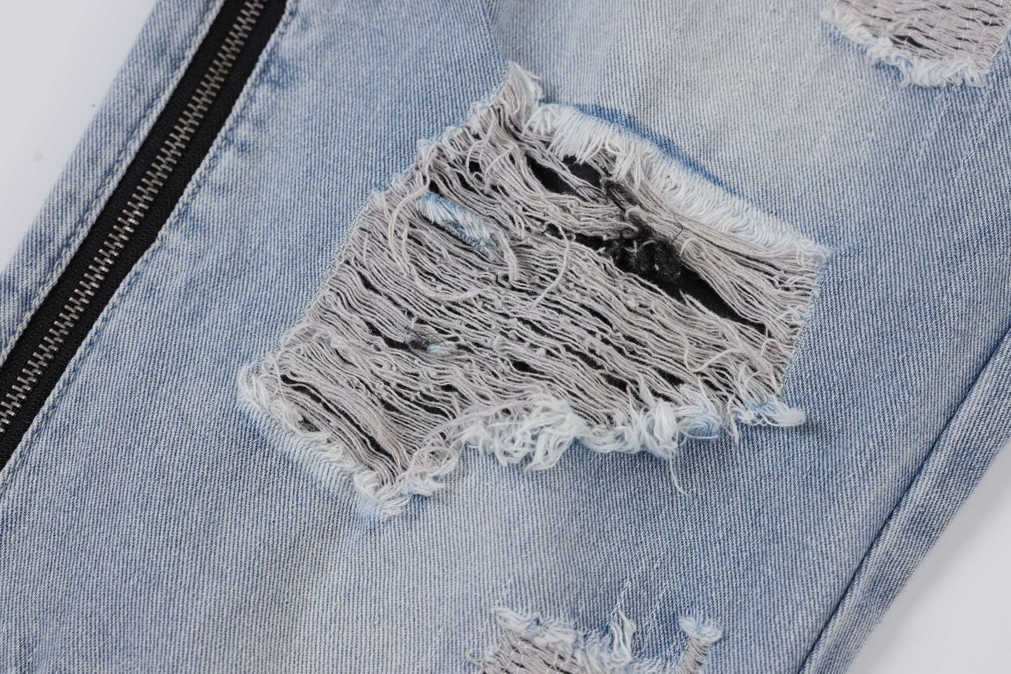 American Street Style Retro Tattered Washed Jeans | Vintage Distressed Denim for Women Ooho