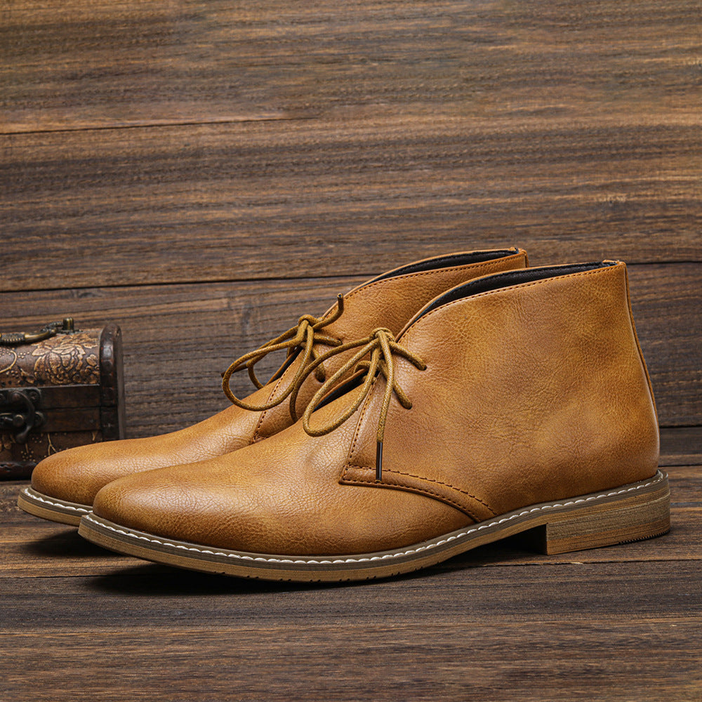 Men's Workwear Boots Retro Color Brushed Large Size Desert Boots Men Ooho