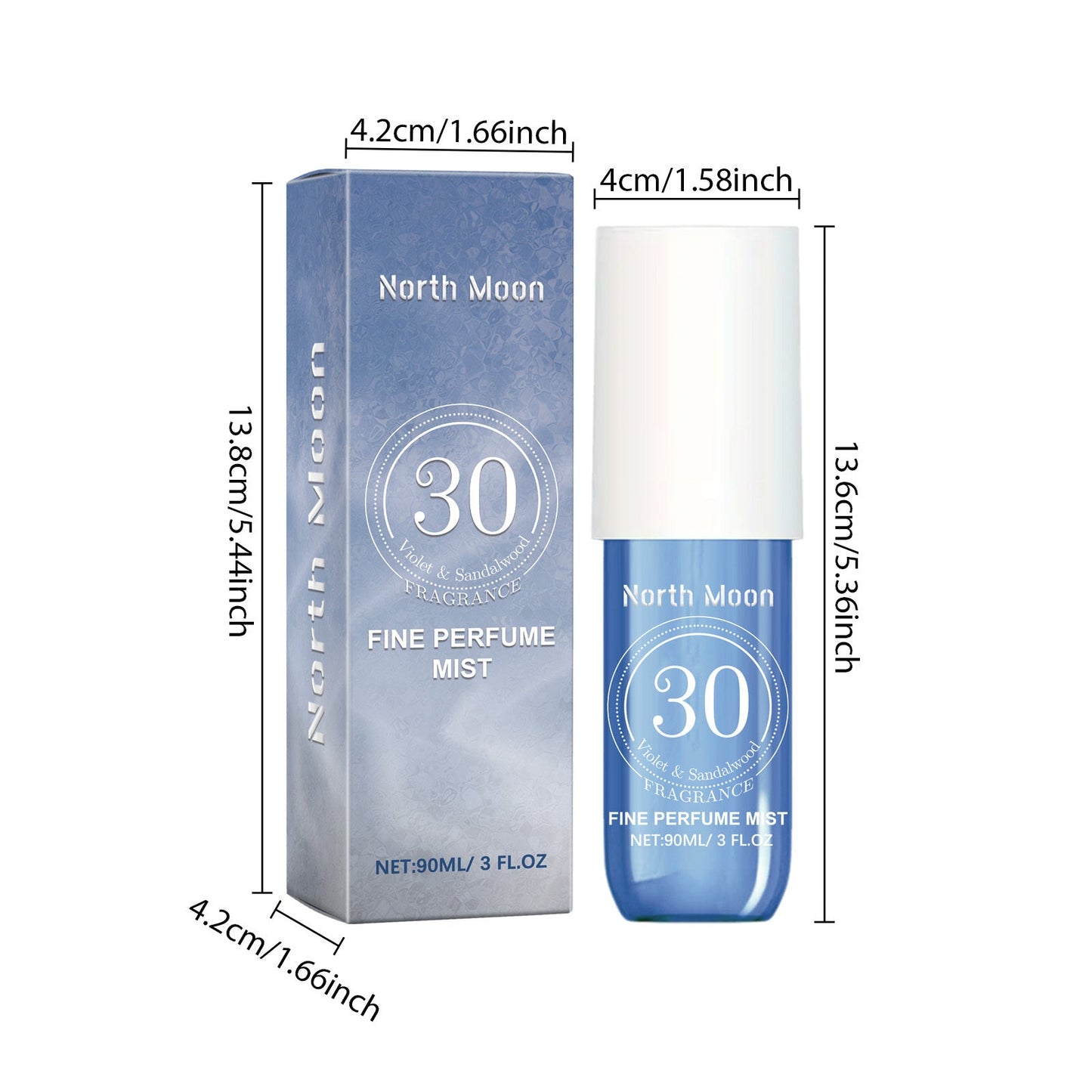 North Moon Fragrance Spray, Spray Body Splash For Women, Hair & Body Fragrance Mist, Fresh Long Duration Fragrance Spray Scent, Women's Dating Perfume Spray Ooho