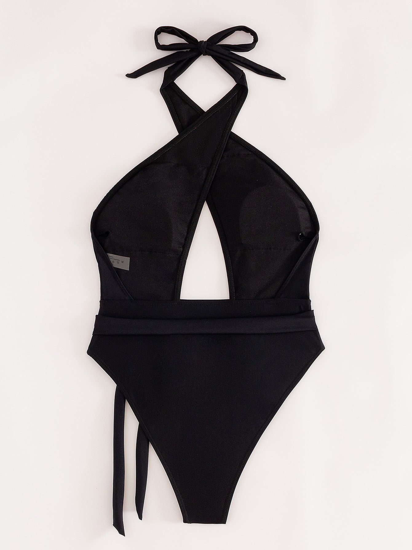 Cross Strap New Solid Color One-piece Swimsuit For Women Ooho