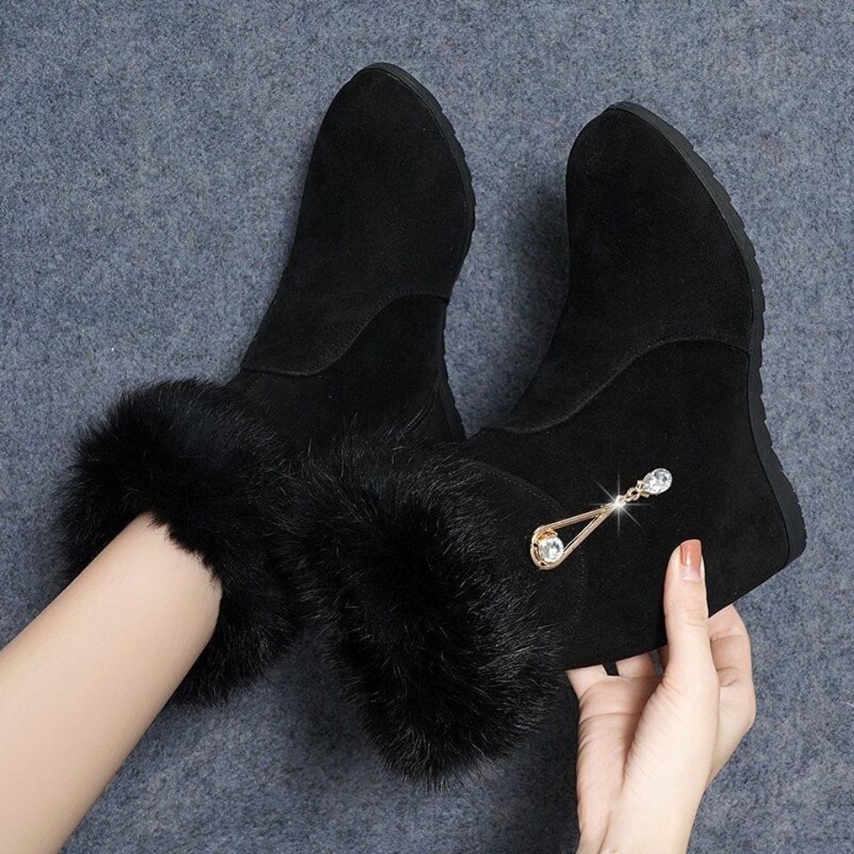 Height Increasing Insole Snow Boots For Women Ooho