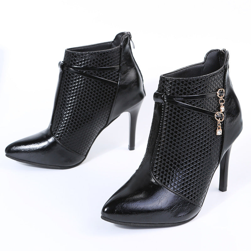 Thigh High Heel Boots Women Ankle Boots Pionted Toe Shoes For Party Ooho