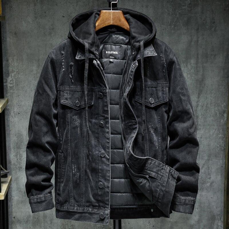 Thick denim jacket men Ooho