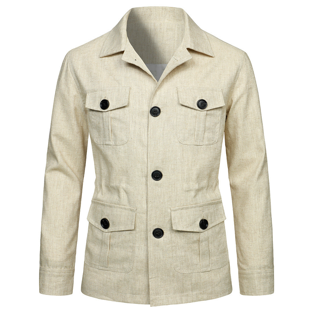 Lapel Multi-pocket Workwear Jacket Men Ooho