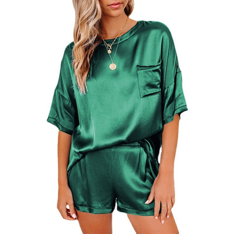 Pajama Set Short Sleeve Sleepwear Women Home Clothing Ooho