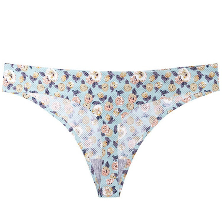 Printed Breathable One Piece Low Waist Thong Women Ooho