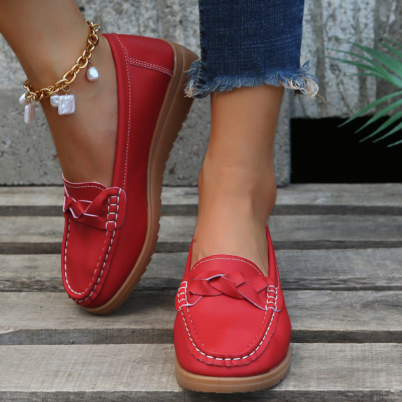 Women Flats Shoes Weave Design Soft Spring Summer Shoes Ooho