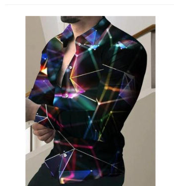Printed Casual Long Sleeve Shirt For Men Ooho