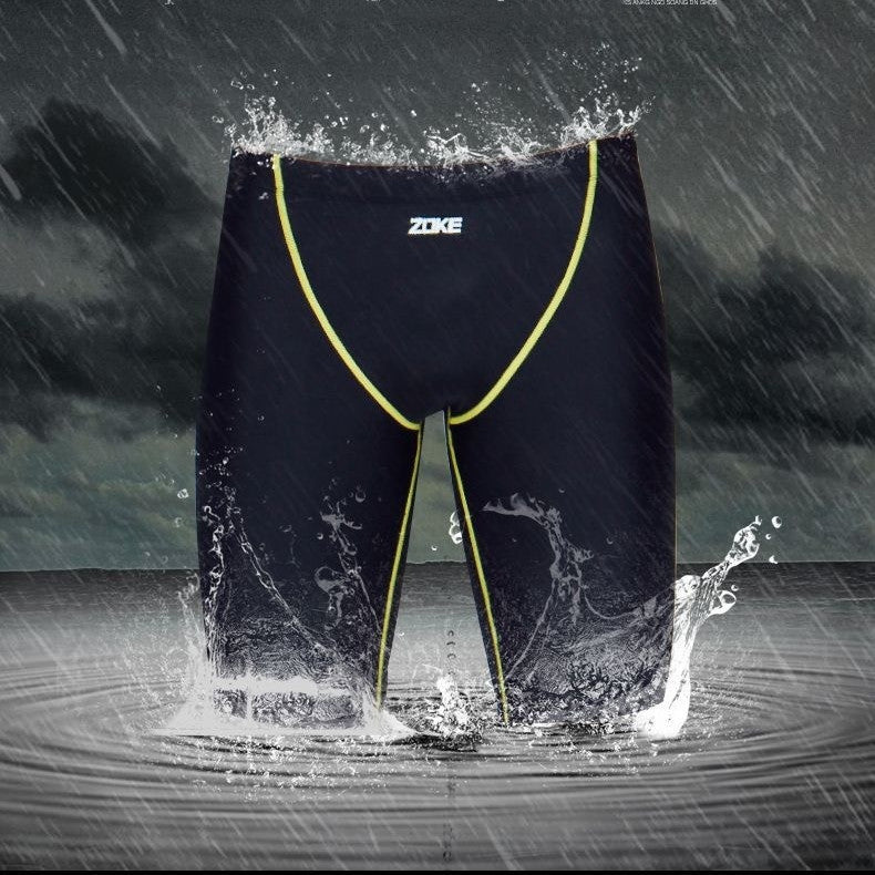 Five-Point Swimming Trunks Men's Professional Racing Swimming Trunks Ooho