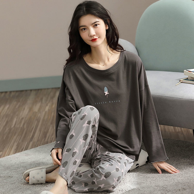 Pajamas Set Women Cute Cartoon Print Sleepwear 2 Piece Lounge Sets Ooho