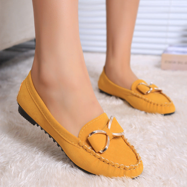 Fashion Bowknot Flats Shoes Women Casual Solid Loafers Cozy Shoes Ooho
