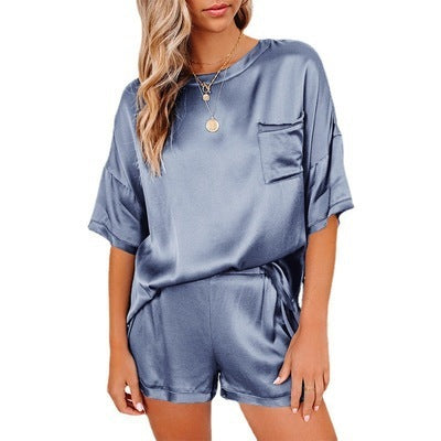 Pajama Set Short Sleeve Sleepwear Women Home Clothing Ooho