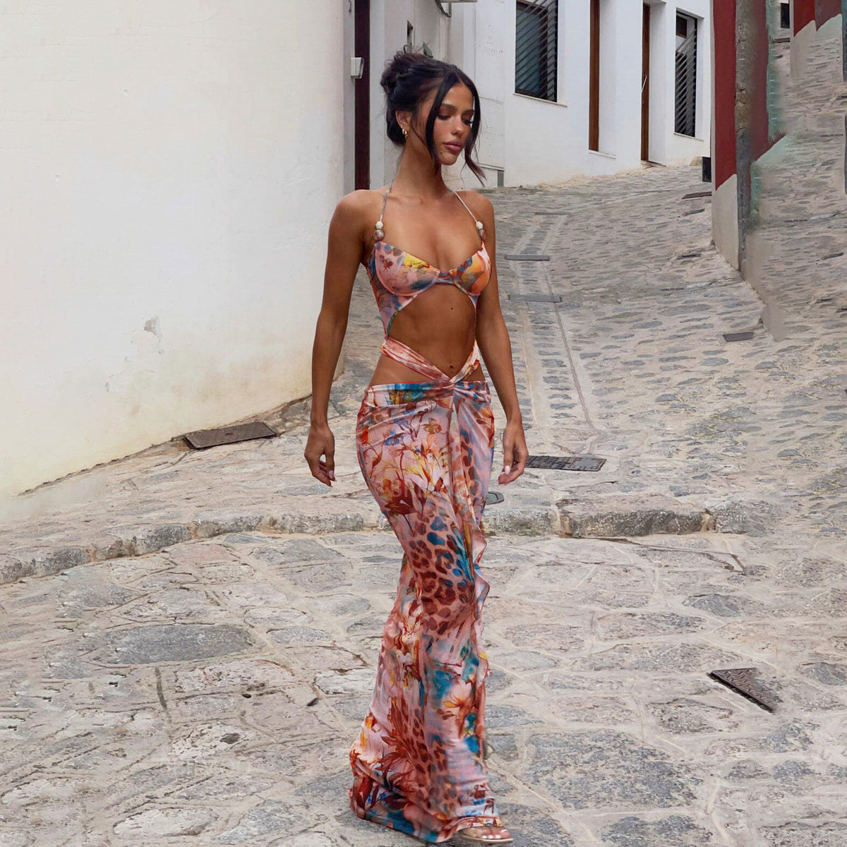 Sexy Bikini Printed Split Women's Swimsuit Swimsuit Female Dress Ooho