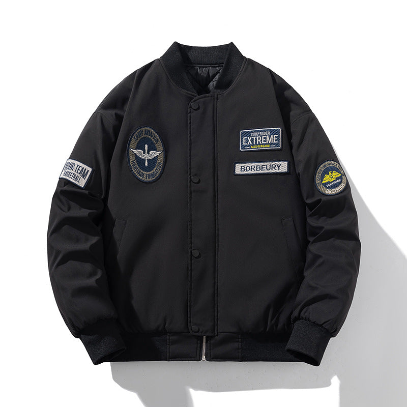 Japanese Style Alphabet Embroidery Bomber Jacket Coat Men And Women Couple Thin Ooho