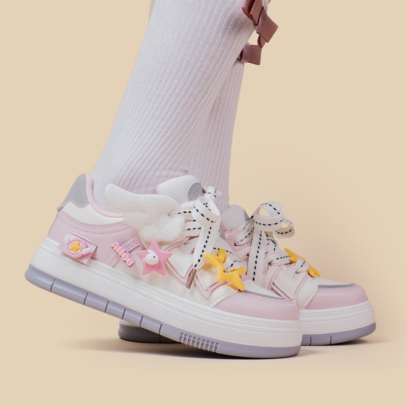 All-match And Cute Thick-soled Casual Sneakers Women Ooho