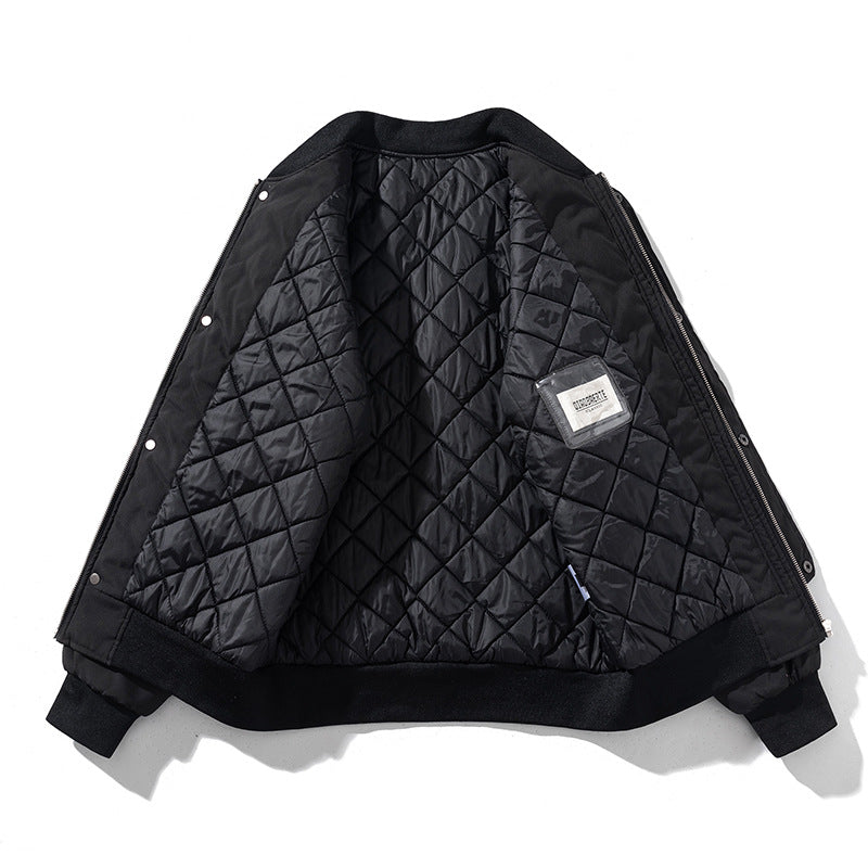 Japanese Style Alphabet Embroidery Bomber Jacket Coat Men And Women Couple Thin Ooho