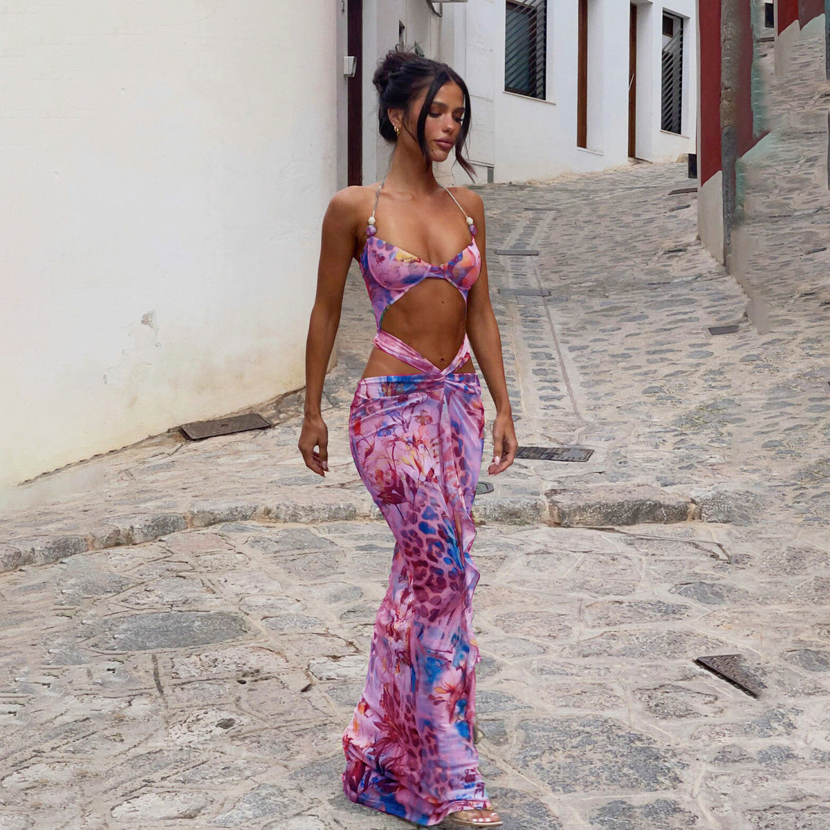 Sexy Bikini Printed Split Women's Swimsuit Swimsuit Female Dress Ooho