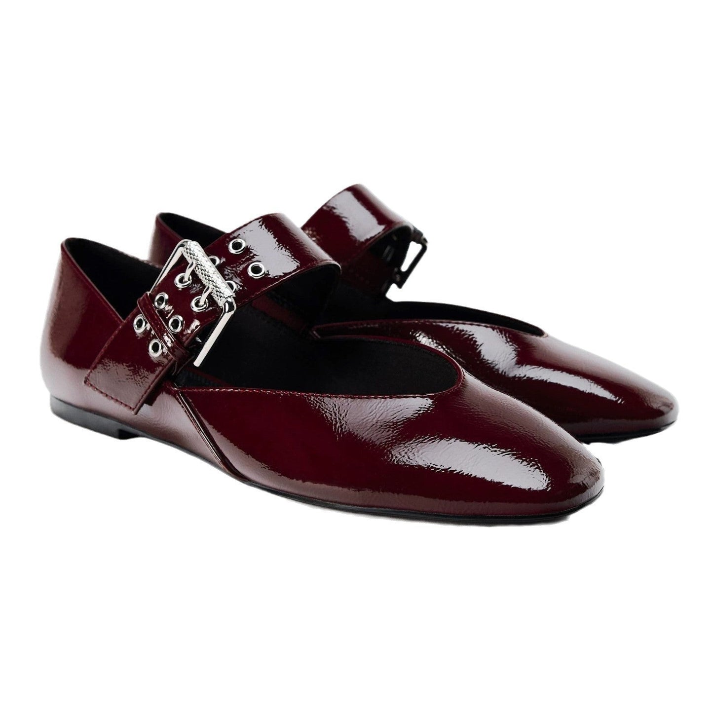 Ballet Slipper Flat Heel Round Toe Pumps Women Ooho