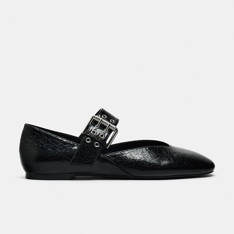 Ballet Slipper Flat Heel Round Toe Pumps Women Ooho