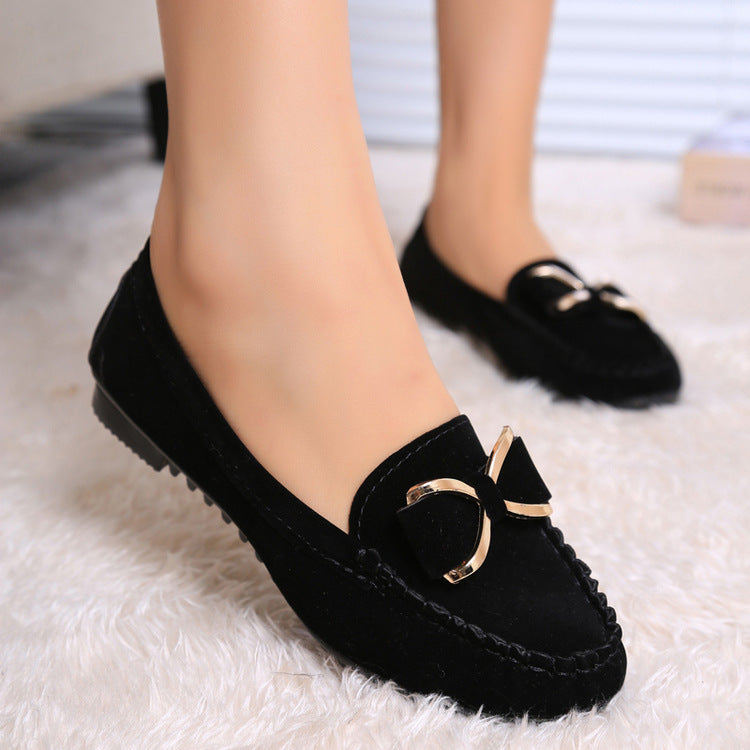 Fashion Bowknot Flats Shoes Women Casual Solid Loafers Cozy Shoes Ooho