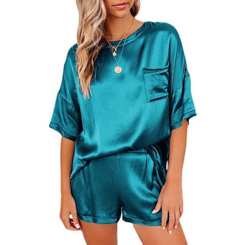 Pajama Set Short Sleeve Sleepwear Women Home Clothing Ooho