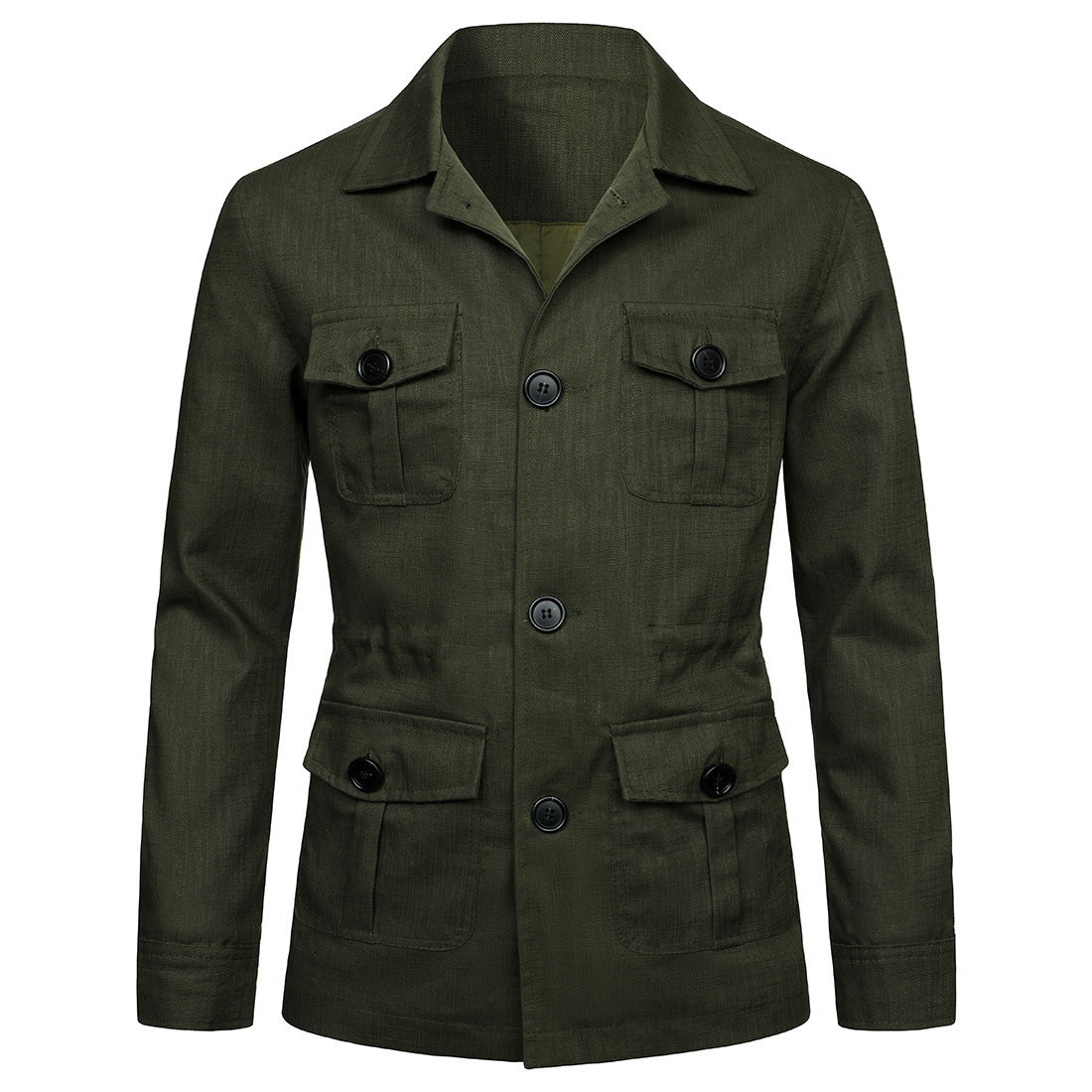 Lapel Multi-pocket Workwear Jacket Men Ooho