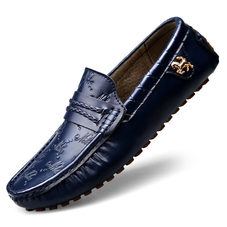 Plus Size Driving Shoes Authentic Leather Loafers Men Ooho