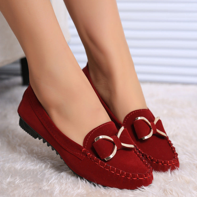 Fashion Bowknot Flats Shoes Women Casual Solid Loafers Cozy Shoes Ooho