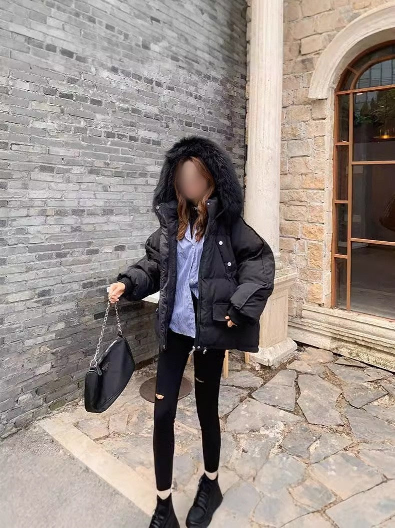 Loose Slimming Parka Coat for Women – Lightweight Warm Winter Outerwear Ooho